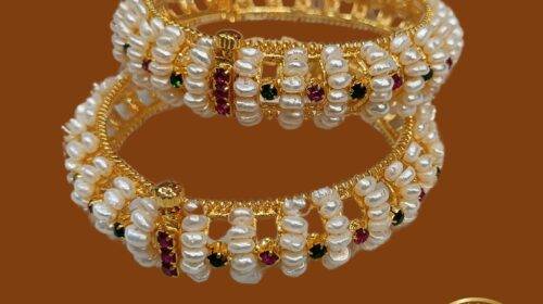 Pearl Bangles (Stones)