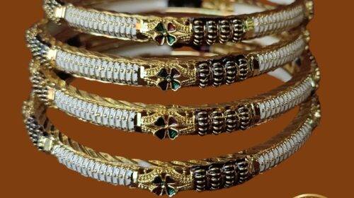 Hyderabadi Bangles (White Enamel Work)