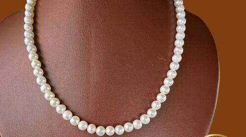 Round Pearl Necklace (One String)