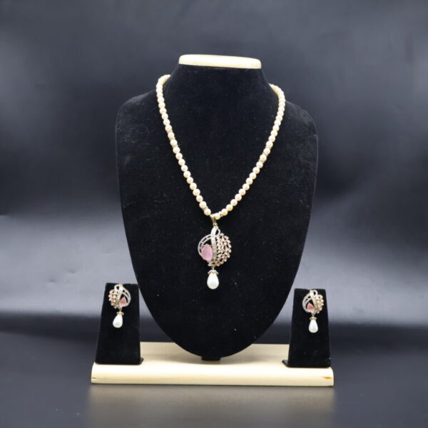 Alternative view of Prestige Single Line Pearl Necklace Set