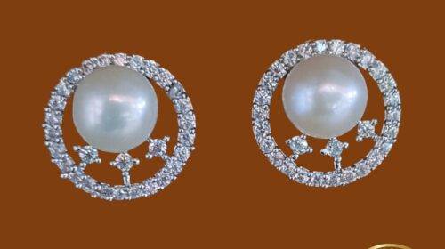 Silver Plated Earring (With Pearl)