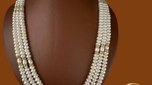 Pearl Necklace (AD Stone)