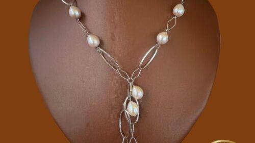 Unique Silver chain with Pearl Necklace