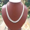 oval pink pearl necklace