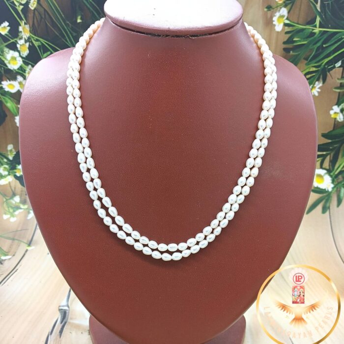 oval pink pearl necklace