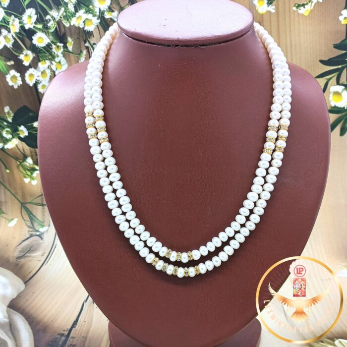Pearl Necklace With Gold Chakri