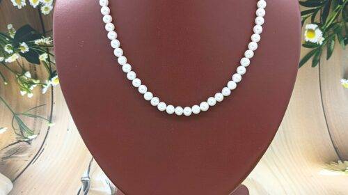 One Row Round  Shape Pearl Necklace | Laxminarayan Pearls