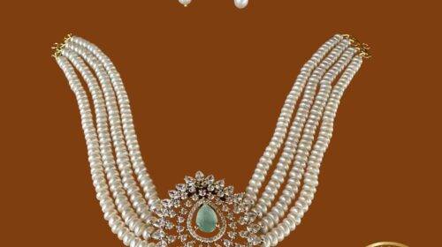 Exquisite Pearl Choker Necklace (Stone)