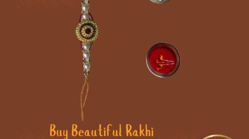 Special Button Pearl Rakhi