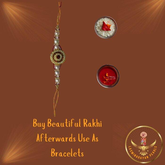 Special Button Pearl Rakhi