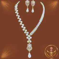 Zig Zag & Chandani Pearl Necklace