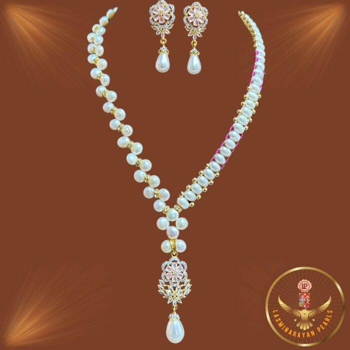 Zig Zag & Chandani Pearl Necklace