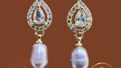 Beautiful pearl drop earrings