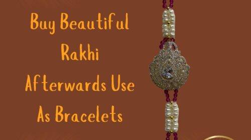 Unique Rakhi Made with Elegant Pearls