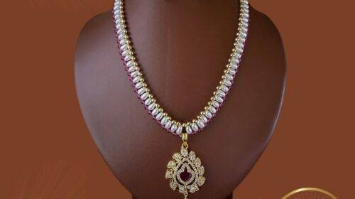 Best Anniversary Gift For Wife - Chandani Pearl Necklace Set