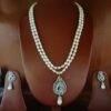 two layer pear necklace with pendant