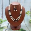Double layer pearl necklace set