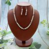 Single layer pearl necklace set