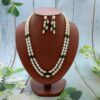 Double layer pearl necklace set