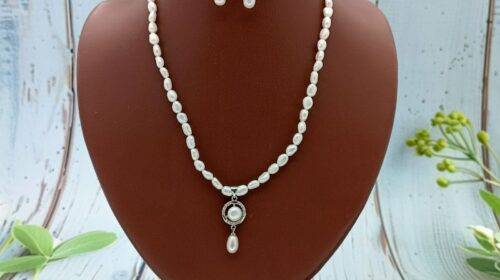 single line pearl set IV | Laxminarayan Pearls