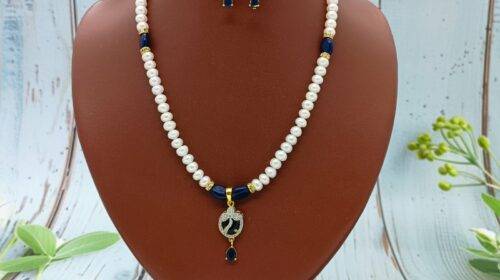 single line pearl set XII | Laxminarayan Pearls