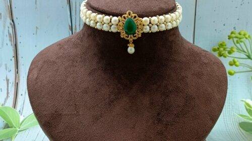 Button Pearl Choker Set II | Laxminarayan Pearls