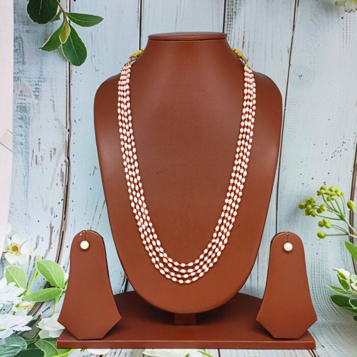 Rice Pearl And Coral Combination Set