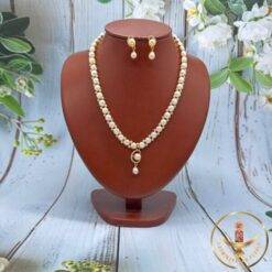 Button Pearl Necklace Set | Laxminarayan pearls