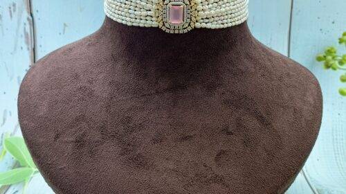 Rice Pearl Choker Set | Laxminarayan Pearls