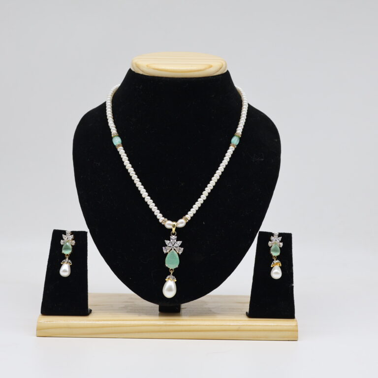Single line peark necklace set - Image 2