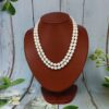 Double layer pearl necklaces