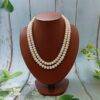 Double layer pearl necklaces