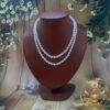 Double layer pearl necklaces