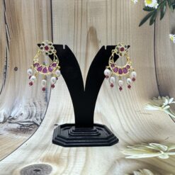 Chandbali Pearl Earrings