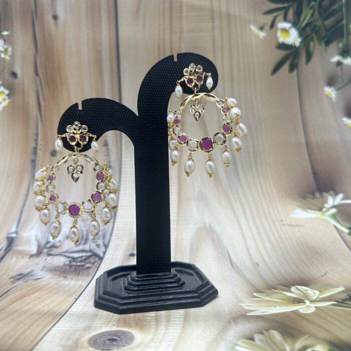Chandbali Pearl Earrings