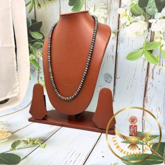 Elegant Grey Pearls Necklace | Laxminarayan Pearls - Image 2
