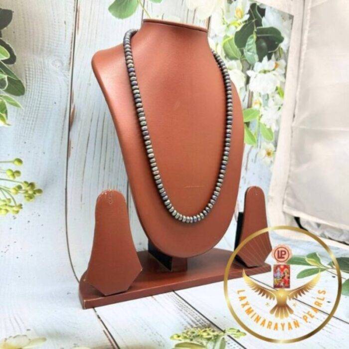Elegant Grey Pearls Necklace | Laxminarayan Pearls - Image 3