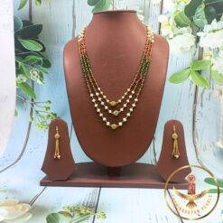 Multi colour pearl stone necklace | Laxminarayan Pearls