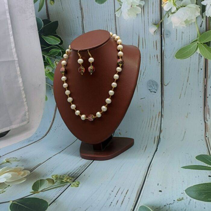 Treditional Taar Mala perals necklace set | Laxminarayan Pearls - Image 2