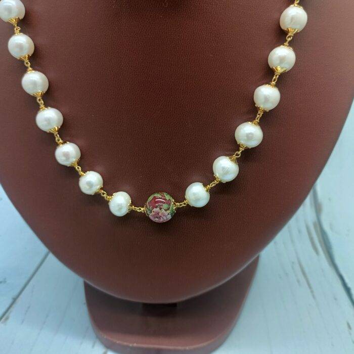 Treditional Taar Mala perals necklace set | Laxminarayan Pearls - Image 4
