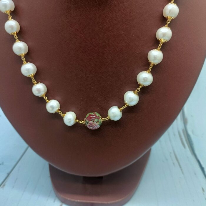 Treditional Taar Mala perals necklace set | Laxminarayan Pearls - Image 4