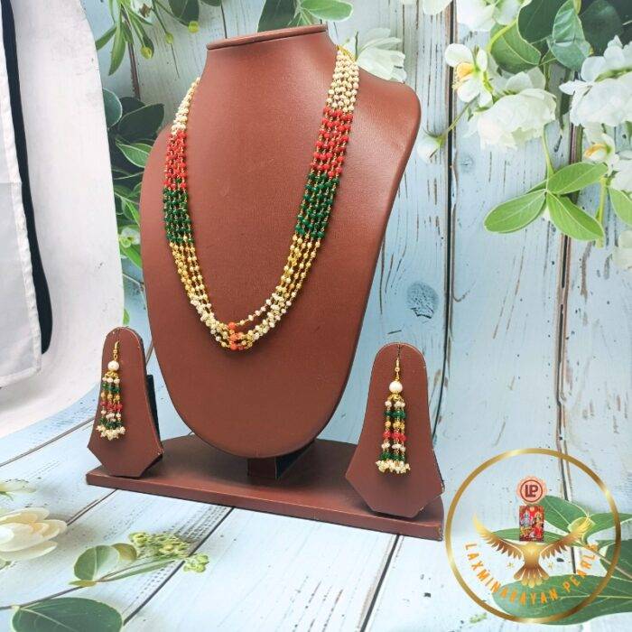 Radiant Multi Colour Taar Mala | Laxminarayan Pearls - Image 2