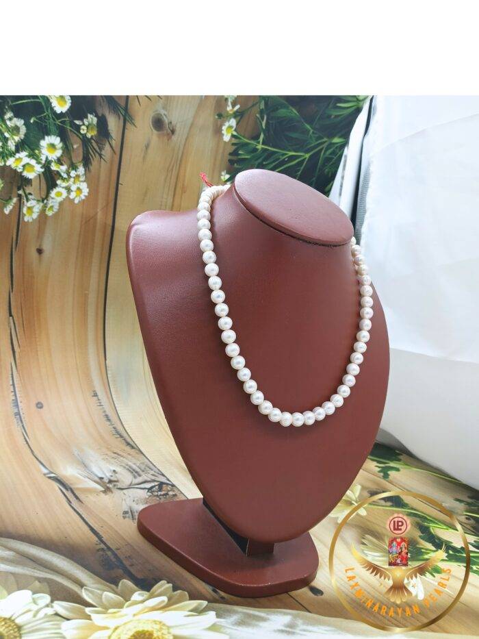 Lavish Single Line Pearl Necklace | Laxminarayan Pearls - Image 2
