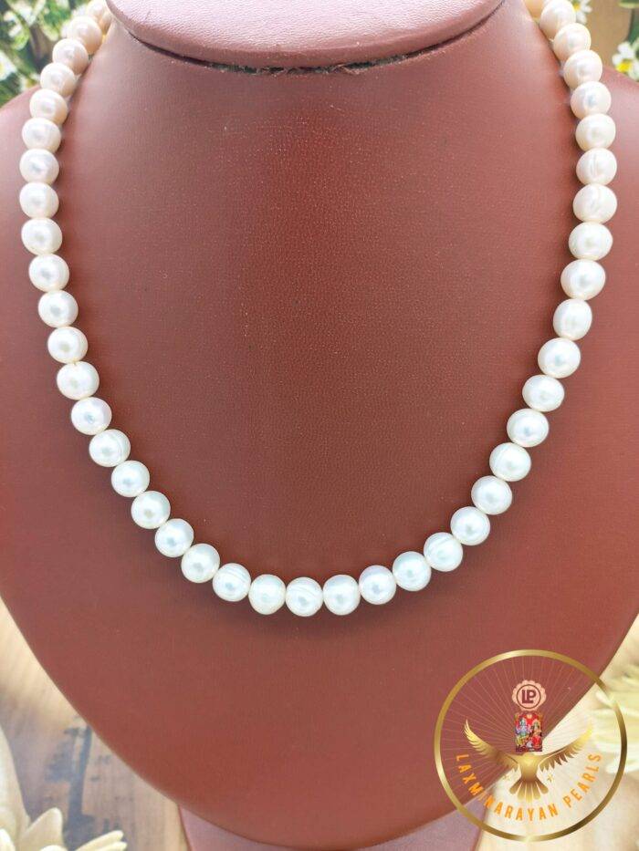 Lavish Single Line Pearl Necklace | Laxminarayan Pearls - Image 4