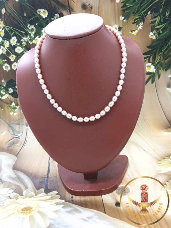 Pure pink pearl necklace | Laxminarayan Pearls
