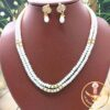 Two layer pearl necklace set