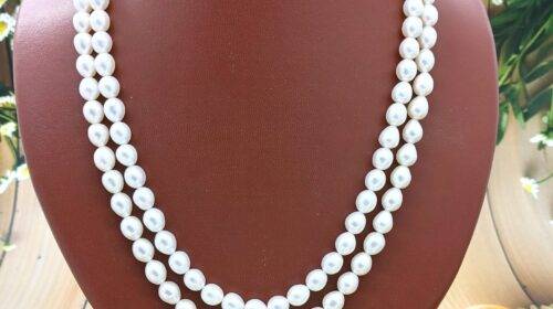 Classic Pearl necklace double strand |  Laxminarayan Pearls