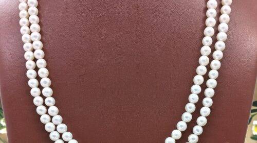 Refined Two Layered simple pearl necklace | Laxminarayan Pearls