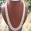 pink pearl necklace multi strand