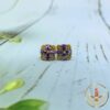Purple Stone Stud Earrings